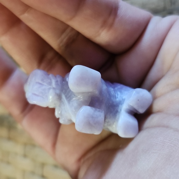 Beautiful Lepidolite Elephant Carving - Picture 5 of 7